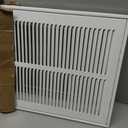 EZ-FLO 12 x 24 Inch (Duct Opening) Return Air Vent Cover for Wall or Ceiling, Solid Steel Return Air Filter Grille, HVAC Vent Cover, White, 61668
