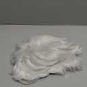 Baruisi Men's Cream White Short Layered Synthetic Full Wig with Wig Cap