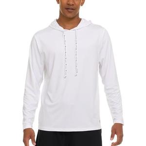 Champion Mens Sun Hoodie Long Sleeve, UPF 50 Sun Shirts for Men, Lightweight UV Protection Rash Guard, Fishing Swim Shirt Small