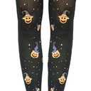 EraSpooky Halloween Thigh High Stockings 4-Pack Tights Set  Skeleton Spiderweb Pumpkins Ghosts