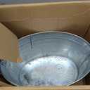 Large 6-Gallon Galvanized Tin Beverage Tub, 20x14x10 inches (Pack of 2)