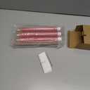 GenSwin Flameless Red Taper Candles Flickering with 10-Key Remote, Battery Operated Led Warm 3D Wick Light Window Candles Real Wax Pack of 6, Christmas Home Wedding Decor(0.78 X 9.64 Inch)