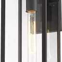 Bestshared Outdoor Wall Sconce Lights,Exterior Wall Lantern with Clear Glass, Black Porch Sconce Lighting,Waterproof Outdoor Lights for House Garage Doorway Patio, E26 Socket (Black, 15"-1 Pack)