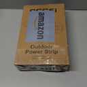 CCCEI GFCI Outdoor Power Strip Weatherproof with 8 AC, Waterproof Extension Cord with Multiple Outlets, Wall Mount Surge Protector Flat Plug, Christmas Exterior Garden, Yard, 15FT, Yellow.