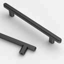 Asidrama 10 Pack 5 Inch(128mm) Matte Black Kitchen Cabinet Handles, Cabinet Pulls Kitchen Cabinet Hardware for Cupboard Drawer Pulls (5" Hole Center)