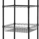 Finnhomy Heavy Duty 6 Tier Wire Shelving Unit with Wheels 18x18x72-inches 6 Shelves Metal Storage Rack Thicken Steel Tube, Adjustable Shelving Rack for Kitchen Bathroom Office, NSF Certified, Black