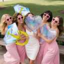 2 x 4PCS Diamond Ring & Heart Balloons Set - Bachelorette Party Decorations, Engagement Decor, Wedding Proposal Balloons, Bridal Shower, Just Married, Bride Anniversary Valentine's Day Party Favors