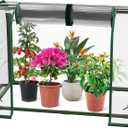 Mini Greenhouse Indoor Outdoor, 23.6*16.2*12.2 Inch Portable Tabletop Plant Greenhouse for Plant Growth and Seedling Propagation, Small Greenhouses for Garden Balcony Windowsill Home Use