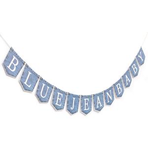 Blue Jean Baby Shower Banner - Blue Jean Gender Reveal Party,Western Baby Boy Shower Banner,Jeans Themed Banner Decoration