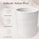 Handcrafted Cooking Utensil Holder, Extra-Large Crock, White