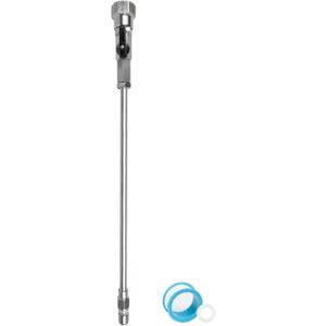 All-Metal RV Toilet Wand with Shut-Off Valve, RV Black Tank Cleaner Wand with 360 Degree Swivel Adapter and Power Nozzle, for Cleaning Sediment