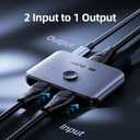 llano HDMI 2.1 Switch 2 in 1 Out 8K@60Hz 4K@120Hz, HDMI Switcher 48Gbps Bidirectional, Supports VRR HDR10 Dolby Atmos, for PS5 Xbox Apple TV Roku Switch 2, Aluminum Alloy Case