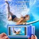 Flutesan 50 Pack Clear Waterproof Phone Pouch Universal Waterproof Phone Case Waterproof Pouch Dry Bag with Lanyard for Water Games Protect (Multi)