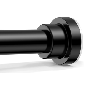 QINGYUN Shower Curtain Rod 3176 Inch,0.87"Diameter Adjustable Spring Tension Curtain Rods No Drill,Matte Black Shower Tension Rod for Bathroom,Room Divider,Window,AntiRust NonSlip 1Pack