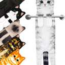 PAT JUUMG Funny Cat Hand Towels for Bathroom Kitchen Decor Towel,Cute Decorative Hanging Face Towels,Super Absorbent Soft, Housewarming Gift,Cat Lovers Gifts for Women (Grey Cat)