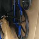 Drive Medical Blue Streak Lightweight Foldable Wheelchair - Enhanced Mobility Support - Durable Construction - Padded Comfort - Swing-Away Leg Rests - Desk Arms - Blue/Black - 18 Inch Seat