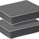 PNP FKJP 2 Pack Outdoor Chair Cushion 20" X 20" X 4", Waterproof Outdoor Seat Cushions with Non-Skid Ties,Dark Gray (Cushion + Cover)