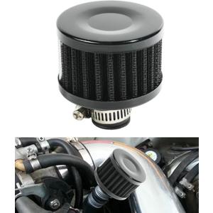 RACOONA Air Intake Filter - Car & Motorcycle Crankcase Breather Filter, Cold Air Filter (Black, 0.47')