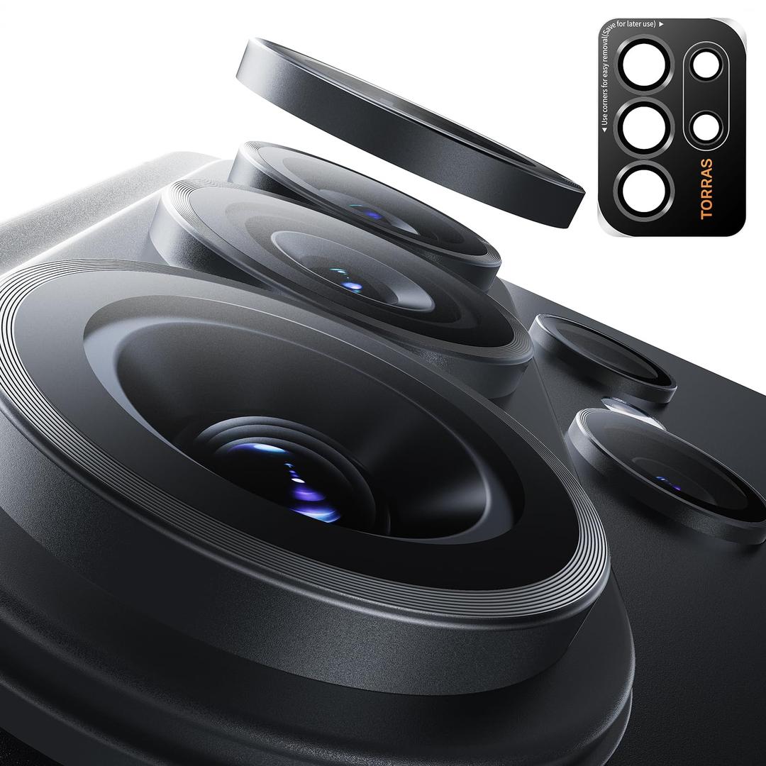 TORRAS for Samsung Galaxy S26 Ultra Camera LENs Protector, 1:1 Perfect Fit&HD Clear, [9H+] Military-Grade, Case Friendly, Anti-Scratch, Anti Fingerprint, Easy Installation, Metal Frame, Black