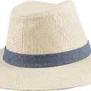 Dockers Men's Straw Fedora and Panama Hat
