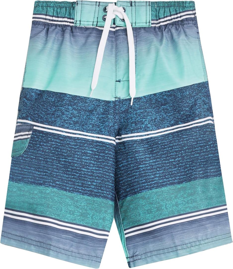 Kanu Surf Boys Yolo Quick Dry UPF 50+ Beach Swim Trunk (10-12, Sandbar Blue/Green)