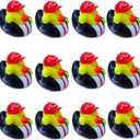 Rubber Ducks - 2025 Funny Squeaky 2.3 Inch Rubber Ducks for Baby Bath, Jeep Ducking, Kids Gifts, and Party Favors - 12 Pack