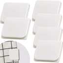 Jetec 6 Pieces Shower Curtain Clips for Liner, Self Adhesive Shower Splash Guard Curtains Clip, Windproof Curtain Holders Weight Guards to Wall Hold in Bathroom Bathtub, White