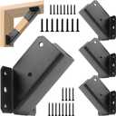 4Pcs 45-Degree Angle Bracket for 2x4 Post(Actual 1.5''x3.5''), Heavy Duty Connector Brace 45-Degree Pergola Support Brace for Pergola, Gazebo Wood Post
