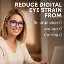 Prospek Blue Light Blocking Glasses Clear Lens for Office&Work, Yellow/Amber Lens - Evening Use, Reduce Eye Strain, Unisex