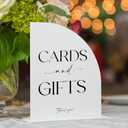 5 Pack White Half Arch Acrylic Sign with Stand | 8x10 Inch Half Arch Acrylic Blank Sign and Base, DIY Wedding Table Numbers, Wedding Signage, Events& Parties