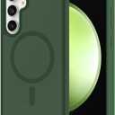 for Samsung Galaxy S23 FE Case Magnetic, Compatible with Magsafe 6.4-Inch Slim Fit Heavy Duty Protection Wireless Charging Skin-Feel Shockproof Anti-Slip TPU and PC Protective Phone Cover, Green