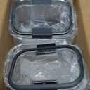 Rubbermaid Brilliance Plastic Food Storage Pantry Baking Set, 3 Containers with Lids (6 Pieces Total), BPA-Free, Clear