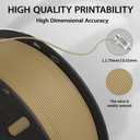 3D Printer Filament 1.75mm Wood PLA+ Filament Accuracy +/- 0.02mm, 1kg Spool (2.2lbs), Tangle-Free, Clog-Free,High Compatibility Easy Printing,Fit Most FDM 3D Printer