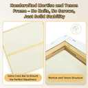 4 Pack Stretched Canvases 60 x 60cm (23 5/8 inch) –13.4oz (380gsm) Heavy-Duty 100% Cotton Canvas with Triple Gesso & Pre-Primed & Warp-Resistant Wood Frame for Oil, Acrylic & Mixed Media Artists, 4PK - 24"x24"