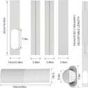 Portable AC Window Vent Kit with 5.9 Exhaust Hose & Coulper, Universal Window Seal for Portable Air Conditioner, Adjustable AC Duct Kit for Sliding Horizontal & Vertical Windows