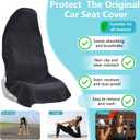 Car Seat Covers Universal Car Protective Front Seat Covers Washable Non-Slip Seat Protectors for Gym Workouts,Waterproof and Sweatproof Towel Seat Covers for Cars,Trucks, Jeeps (Black)