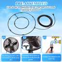 2 Sets Fan Misters Kit for Outside Fan Misting 33ft 8 Nozzles for Cooling Outdoor Multi Nozzle Spray Ring for Patio Backyard Pavilion Swimming Pool Courtyard Barbecue Accessories Party