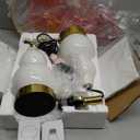 Double Gourd Ceramic Table Lamps Set of 2, Modern White Bedside Lamps for Night Stand, Contemporary Nightstand Lamps for Bedroom Living Room (Bulb Included), White