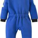 LXKIKMM Baby Boys Astronaut Costume Space Suit Cosplay Party Halloween Rompers Blue 3-6 Months