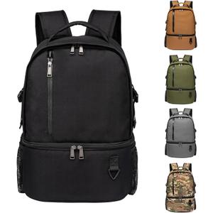 TUGUAN Insulated Cooler Backpack 38 Cans Double Deck Leakproof Lightweight Soft Lunch Backpack Small Cooler Bag Beach Picnic