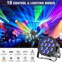 Rechargeable Par Lights Uplights RGBWA+UV 6-in-1 LED Battery Powered Stage Lights with Remote & DMX Control, Sound Activated for Festivals, Weddings, Bars, Churches, DJ