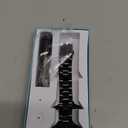 Lenrao Thin Stainless Steel Bands Compatible with Apple Watch 38mm 40mm 41mm 42mm 44mm 45mm 46mm for Women, Metal Straps for iWatch Series 11 10 9 8 7 6 5 4 3 2 1 SE (Black)