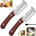 3 in 1 Multifunctional Vegetable Peeler, with Cleaning Brush kitchen gadgets With wooden handle & bottle opener and grater,for potatoes pumpkinsp carrots and other vegetables or fruits