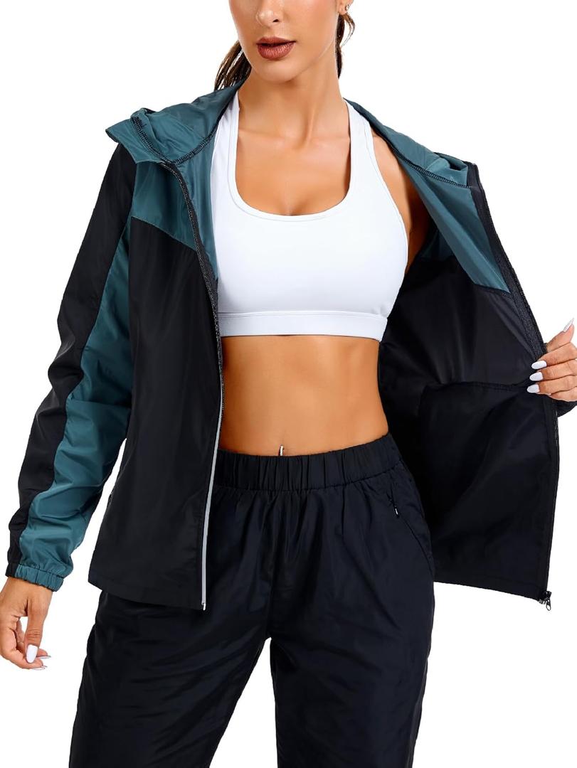 LAZAWG Rain Jacket Women Lightweight Rain Coat with Hood Waterproof Breathable for Summer Spring Travel Outdoor (Black, XL)