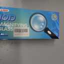 3 x Lakei 10X Handheld Reading Magnifier Glass, Non-Slip Handle,90mm(White)
