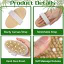12 Pcs Dry Brushing Body Brush Exfoliating Brush with Massage Nodule Dry Skin Body Scrubber for Shower Bath Back Circulation Improvement Dead Skin Remove Beauty Exfoliator