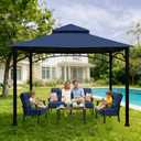 Gazebo Replacement Canopy 10x10 Ft Compatible with Madaga Target Gazebo Frame Model L-GZ136PST, L-GZ136PST-2/7/9(Navy Blue)
