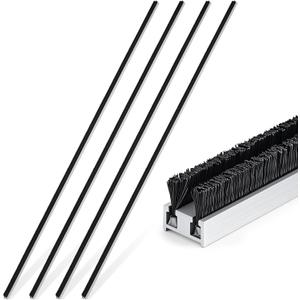 4 Pcs 42 Inch Commercial Door Weather Stripping 1/2" W x 9/32" H Astragal Weatherstripping for Commercial Entrance Door Seal