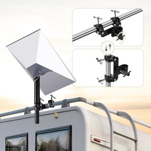 Gen 3 Starlink Mount for RV Ladder & Roof Rack, Adjustable with Pipe Adapter for Pole/Roof/Camper/Railing Use, Compatible with Starlink Standard 4/4X/Gen 3