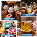 Ice ball maker mold For Whiskey And Cocktails 2.5inch Round ice cube mold with Lids Easy Release Silicone Sphere Ice Cube Tray Perfect For Chilling Beverages Drinks And Bourbon 2PCS/8 Ice balls